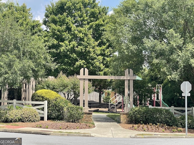 view of community with a playground