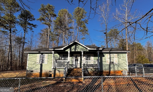 bungalow-style house with a porch