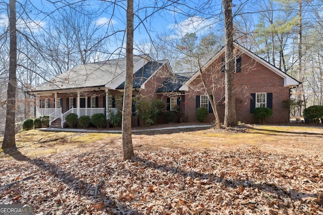 view of front of property with a porch