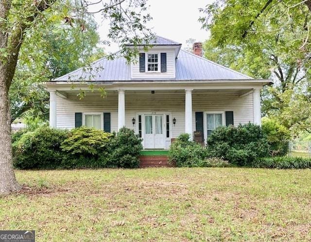 375 S Broad St, Bowman, GA 30624 - view of front of property with a front lawn