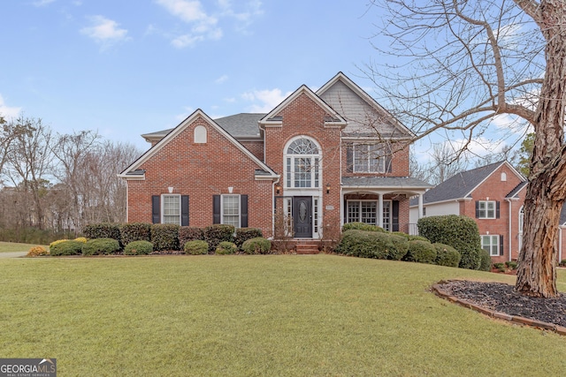 view of front property with a front lawn