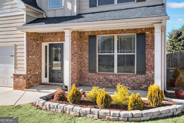 entrance to property with a garage