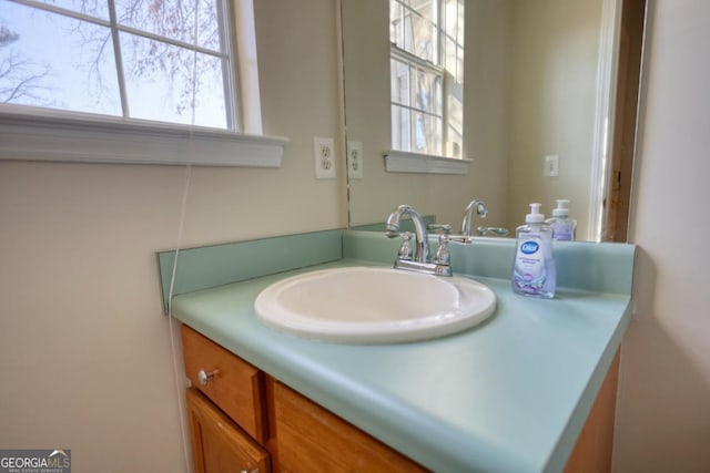 bathroom featuring vanity