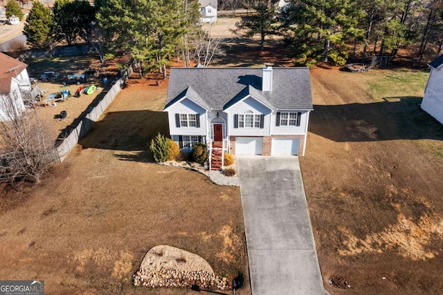 birds eye view of property