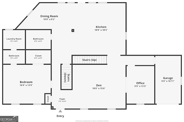 unfurnished room with light hardwood / wood-style floors and ceiling fan