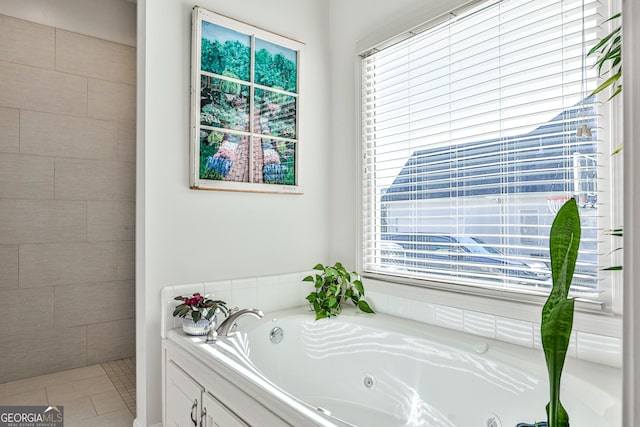 bathroom with a bathing tub