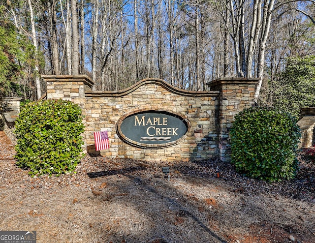 view of community sign