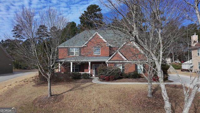 view of front of property with a porch