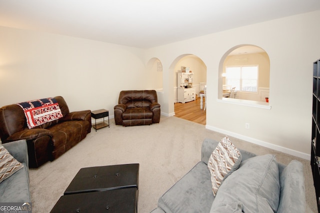 view of carpeted living room