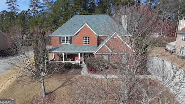 view of front of house featuring a porch