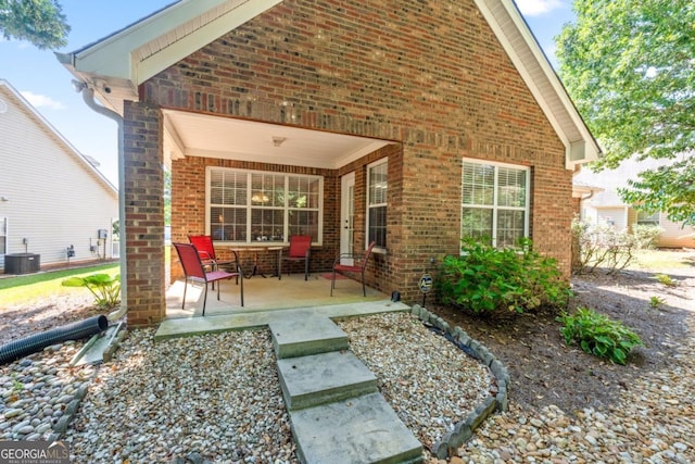 view of patio / terrace with central AC unit