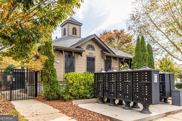 view of community featuring mail boxes