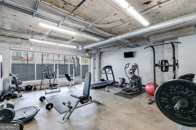 view of workout area