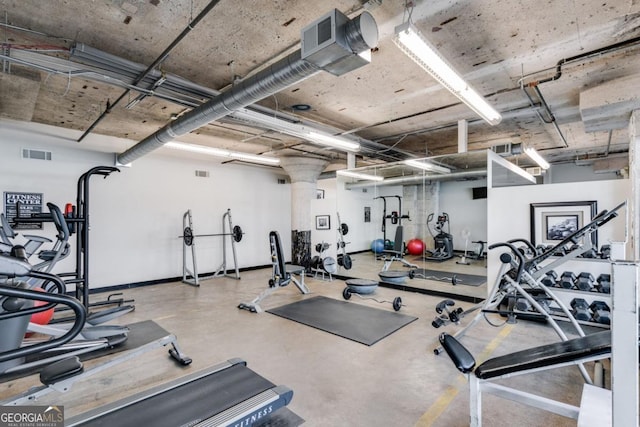 view of exercise room