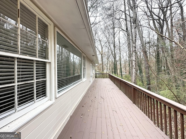 view of wooden terrace