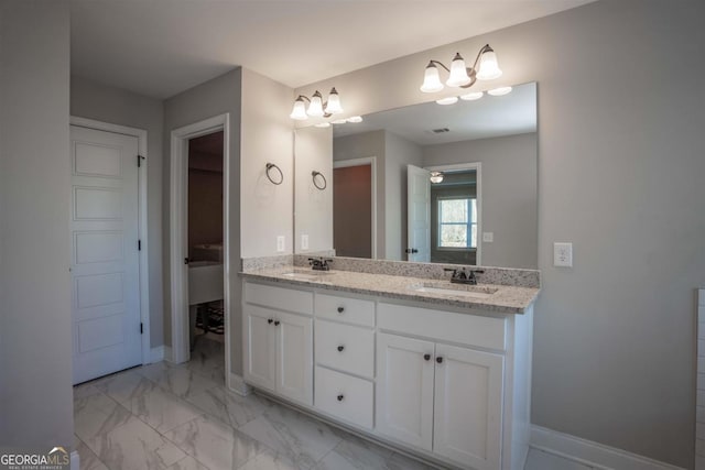 bathroom with vanity