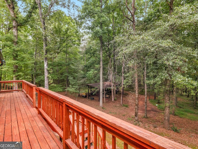 view of wooden deck