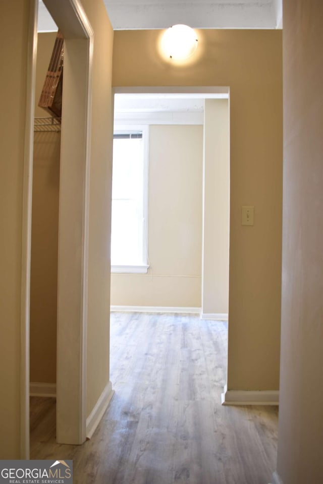 hall featuring hardwood / wood-style floors