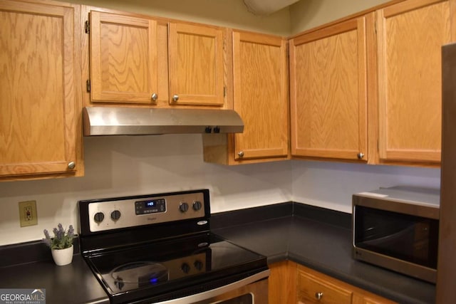 kitchen featuring black electric range oven