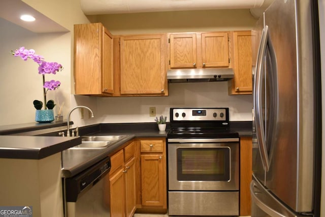 kitchen featuring sink and stainless steel appliances