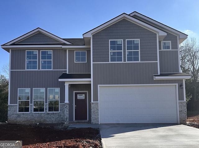 view of front of home featuring a garage