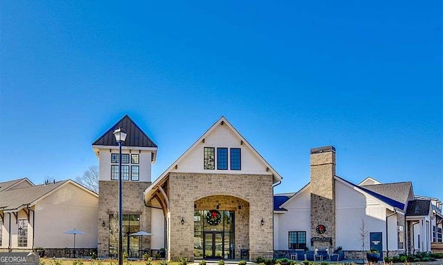 view of front of home with french doors