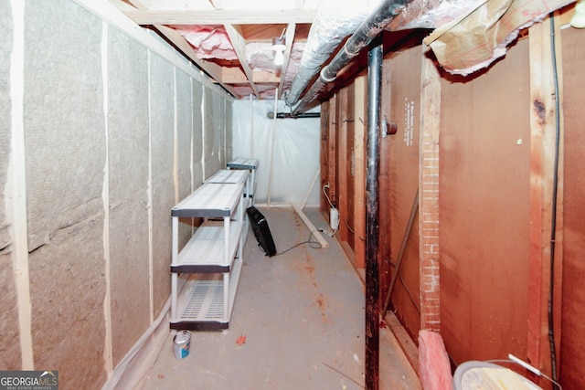 view of basement