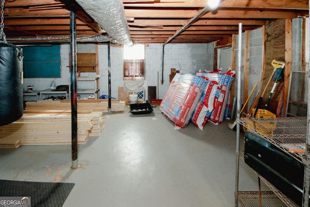 view of basement