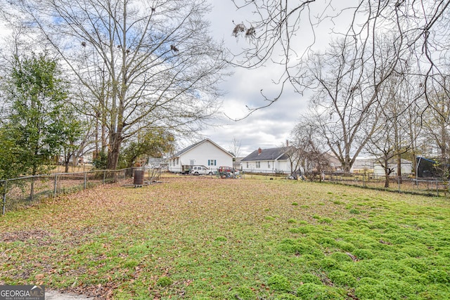 view of yard featuring a trampoline