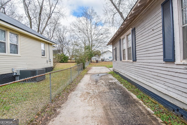 view of property exterior with cooling unit