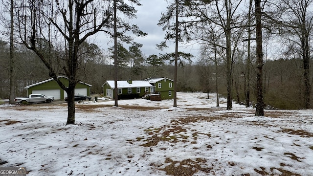 view of snowy yard