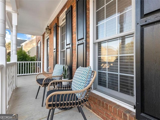 balcony with covered porch