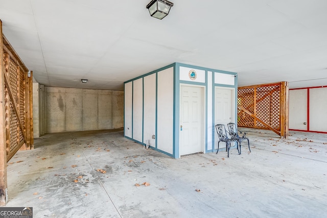 interior space featuring a carport