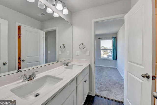 bathroom featuring vanity