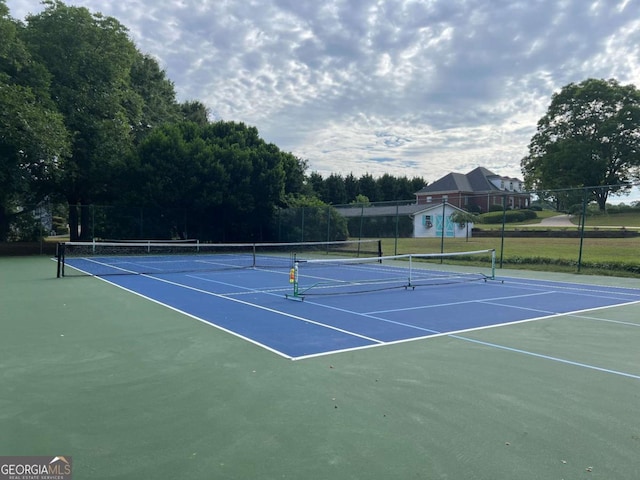 view of sport court featuring basketball court