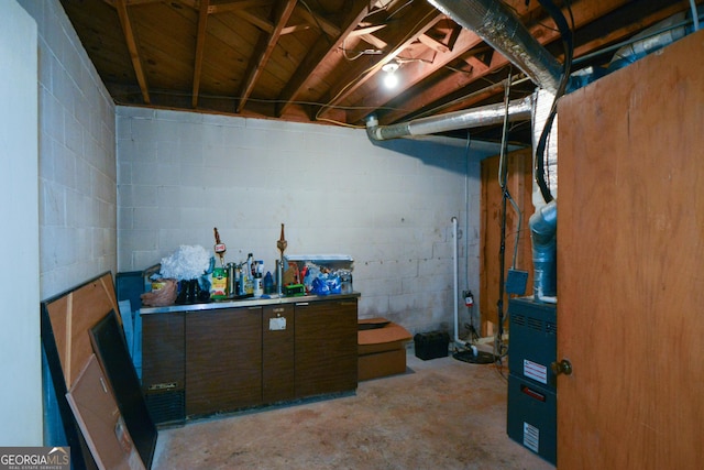 view of basement