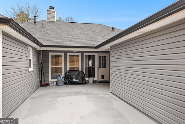 view of patio / terrace with a grill