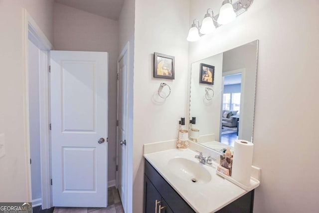 bathroom with vanity