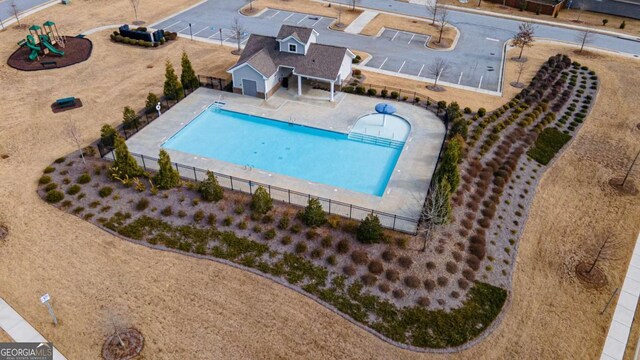 view of pool with a patio area