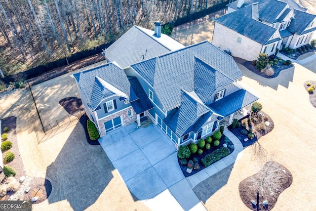 birds eye view of property