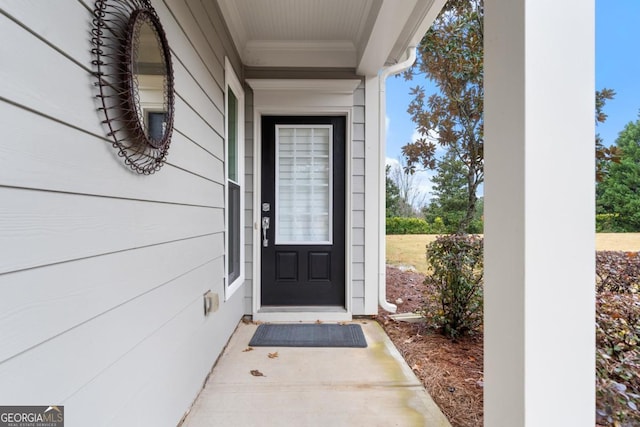 view of doorway to property