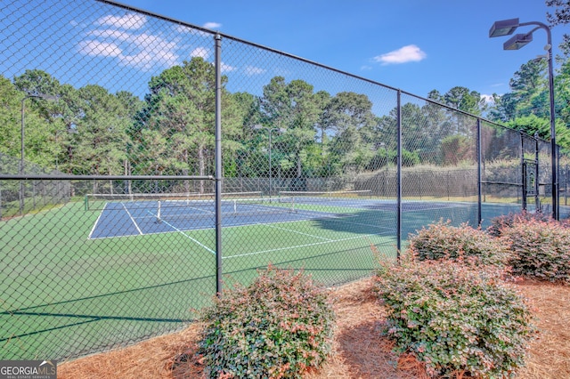 view of tennis court