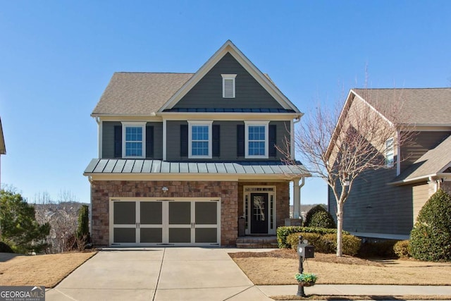 view of front of house featuring a garage