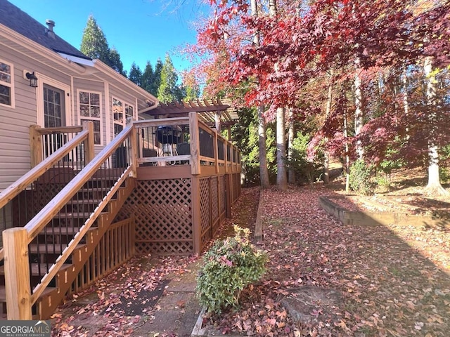 213 Moore Valley Way, Canton, GA 30115 - wooden terrace with stairs