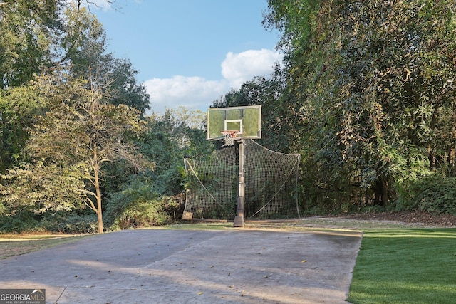 view of basketball court