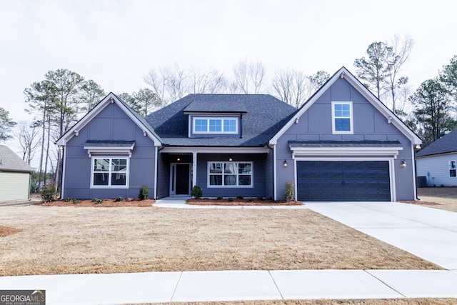 craftsman inspired home featuring a garage