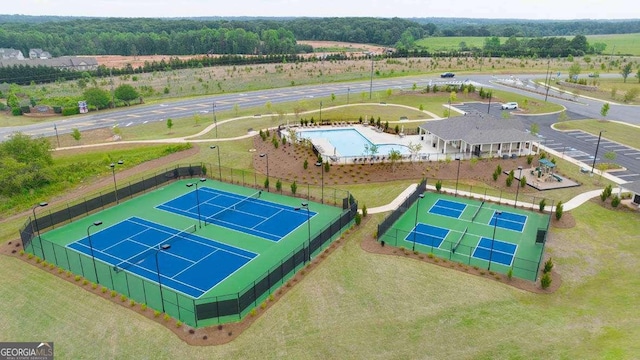 birds eye view of property