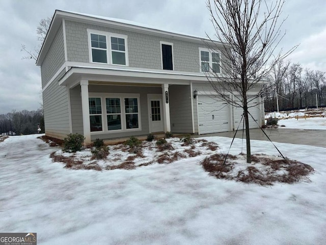 view of property with a garage