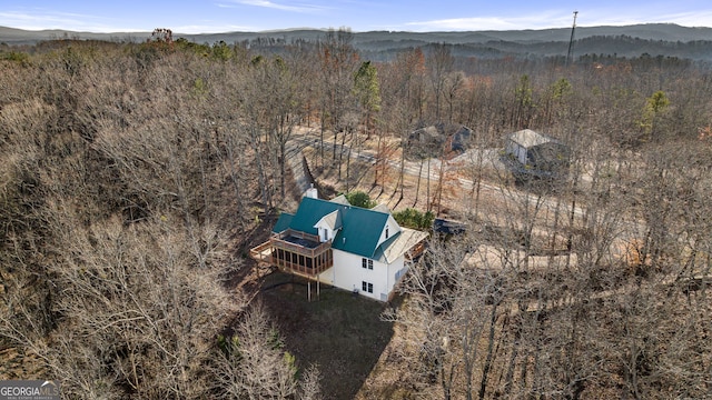 aerial view featuring a mountain view