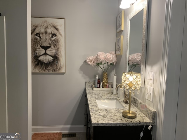 bathroom with vanity